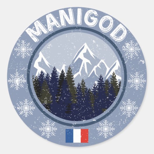 Manigod Station de Ski ラウンドシール (正面)