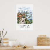 Manila Cityscape Wall Art - Golden Hour, Horse ポスター (キッチン)