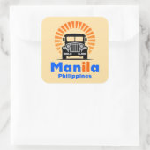 Manila Philippines Southeast Asia スクエアシール (バッグ)