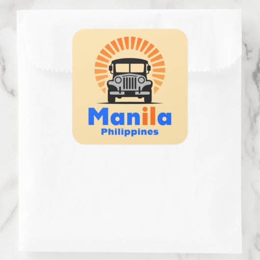 Manila Philippines Southeast Asia スクエアシール (バッグ)