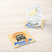 Manila Philippines Southeast Asia スクエアペーパーコースター (インサイチュ)