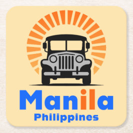 Manila Philippines Southeast Asia スクエアペーパーコースター