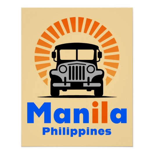 Manila Philippines Southeast Asia ポスター (正面)