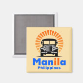 Manila Philippines Southeast Asia マグネット (正面/裏面)