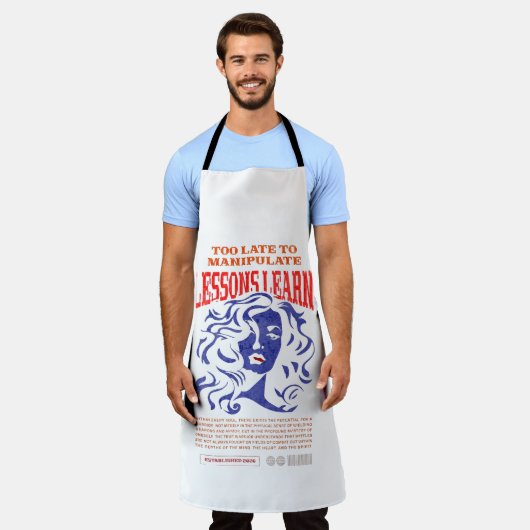 MANIPULATE LESSONS LEARN ALL-OVER PRINT APRON  エプロン (着用した状態)