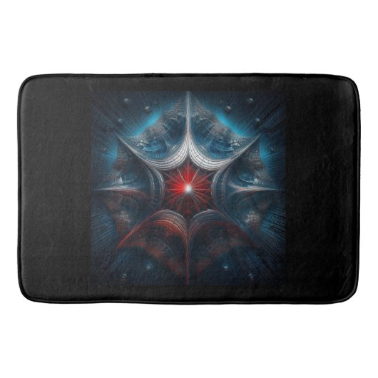 Manipulated Mandelbrot with Starburst Center  バスマット (正面)