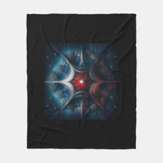 Manipulated Mandelbrot with Starburst Center  フリースブランケット