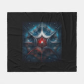 Manipulated Mandelbrot with Starburst Center  フリースブランケット (正面(横))