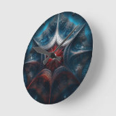 Manipulated Mandelbrot with Starburst Center  ラウンド壁時計 (傾斜)