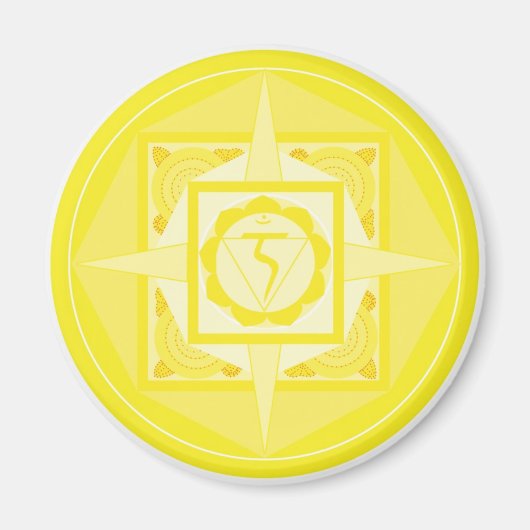 Manipura Chakra Mandala (Solarplexus Chakra) マグネット (正面)