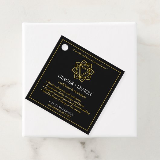 Manipura Solar Plexus Chakra Candle Label  フェイバータグ (インサイチュ)