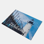 Manistee Welcome形式に沿って ドアマット (アングル)