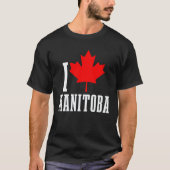 Manitoba Canada Maple Leaf Canadian Flag Pride Tシャツ (正面)