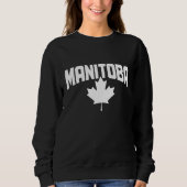 Manitoba Canada Maple Leaf Red Canadian Flag Pride スウェットシャツ (正面)