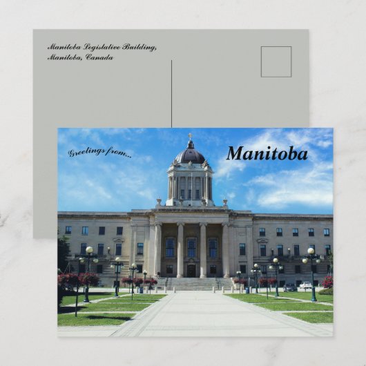 Manitoba Legislative Building Manitoba Canada ポストカード (正面/裏面)