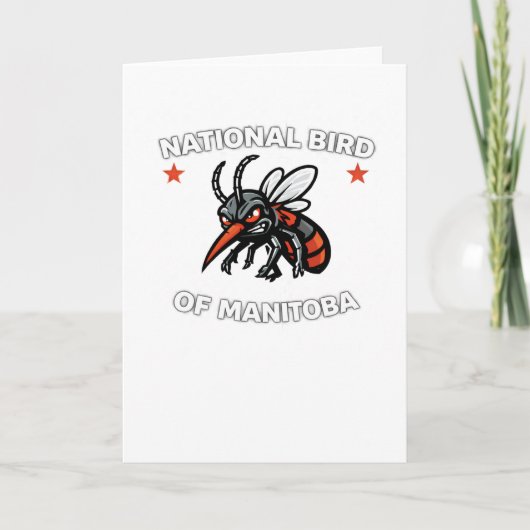 Manitoba National Bird Greeting Card カード (正面)