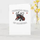 Manitoba National Bird Greeting Card カード (黄色い花)