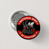 Manitoba National Bird Pin Button 缶バッジ (正面&裏面)