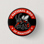 Manitoba National Bird Pin Button 缶バッジ (正面)