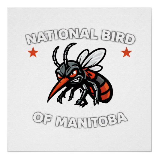 Manitoba National Bird Wall Art ポスター (正面)