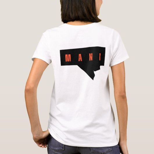 Manitoba Pride Shirt with Bold Grunge Letters Tシャツ (裏面)