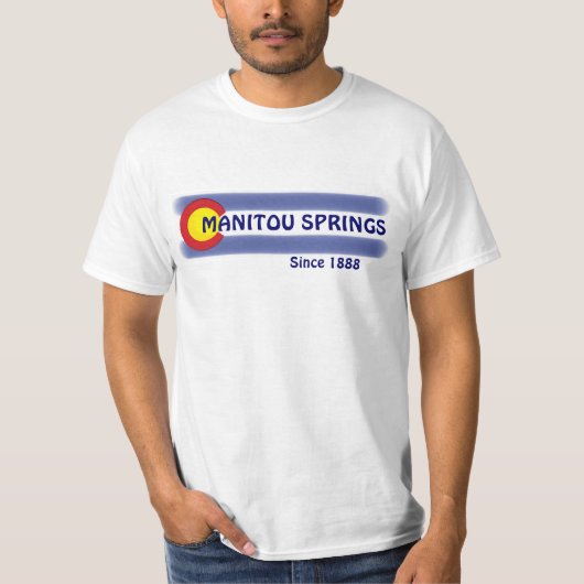Manitouはローカル旗の価値ティーコロラド州のはねます Tシャツ (正面)