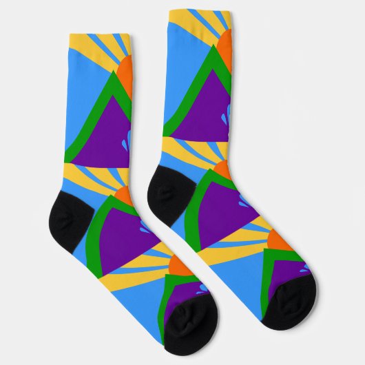 Manitou春の旗と男性クルーの靴下 ソックス (右)