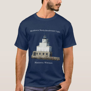 Manitowocの北の防波堤ライトワイシャツの暗闇 Tシャツ