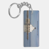 Manitowoc North Breakwater Light rect.キーチェーン キーホルダー (正面左)