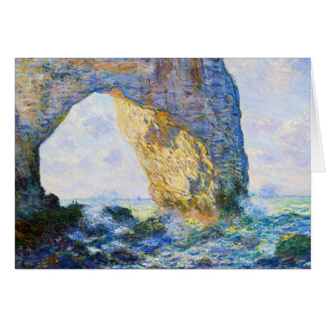 ManneportのEtretat Monetの西の石のアーチ (正面横)