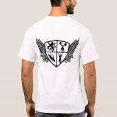 Männer Shirt Wappen Schwarz Weiß Tシャツ (裏面)