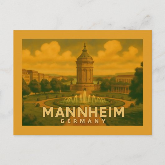 Mannheim Germany City Art ポストカード (正面)