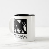 Mannikinのスタジオのロゴのマグ ツートーンマグカップ (正面左)