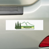 Manning Provincial Park Green Stripes バンパーステッカー (車上)