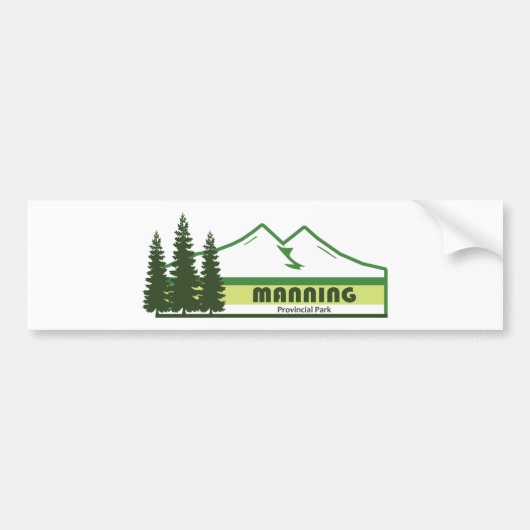 Manning Provincial Park Green Stripes バンパーステッカー (正面)