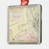 Mannington、ウェストヴァージニアの地図 メタルオーナメント (左)