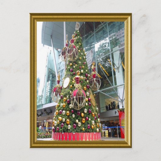 Manniquinのクリスマスツリー シーズンポストカード (正面)