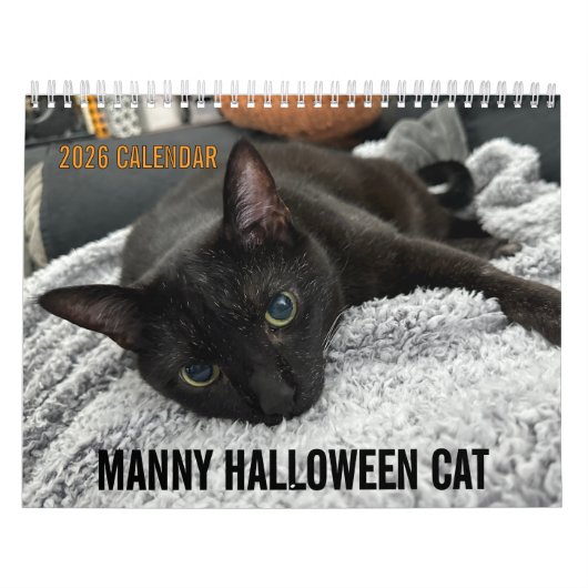 Manny Halloween Cat 2026 Calendar カレンダー (カバー)