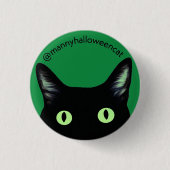 Manny Halloween Cat Button 缶バッジ (正面)