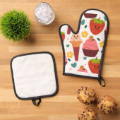 Manopla de Cocina Dulces Kawaii 鍋つかみ&鍋敷きセット (トップダウン)