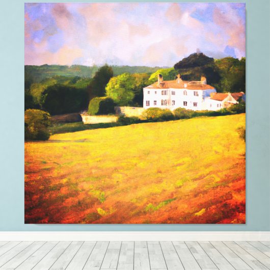 Manor House キャンバスプリント (インサイチュ (ウッドフロア))