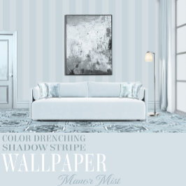 Manor Mist Six Inch Blue Shadow Stripe 壁紙