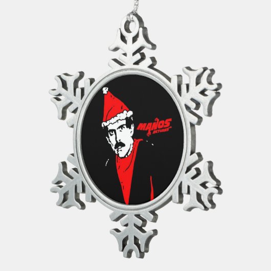 Manosはマスターのオーナメントを戻します スノーフレークピューターオーナメント (右)