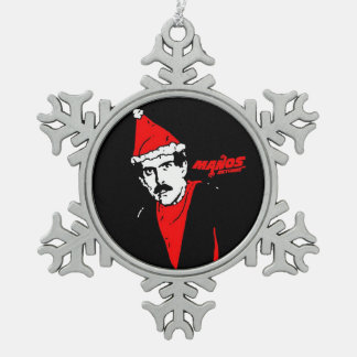 Manosはマスターのオーナメントを戻します スノーフレークピューターオーナメント