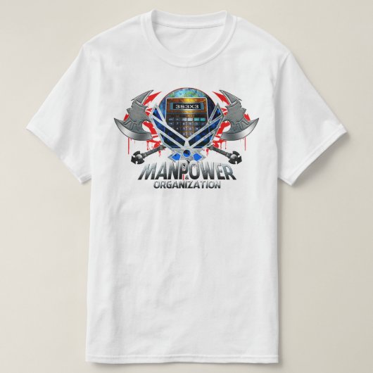 Manpower Calculator Axロゴ Tシャツ (デザイン正面)