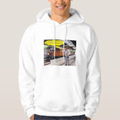 mansフード付きスウェットシャツ。父の日おめでとう。牛/指揮者 パーカ (正面)