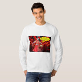 mans長い袖ティー。お中国のめでとう。pa tシャツ (正面フル)