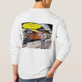 mans長い袖ティー。お父様の日おめでとう。牛/ tシャツ