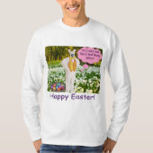 mans長い袖ティー。ハッピーイースタークリプスリンガー tシャツ (正面)