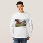 mans長い袖ティー。ハッピーサンクスギビング。チェータ tシャツ (正面フル)